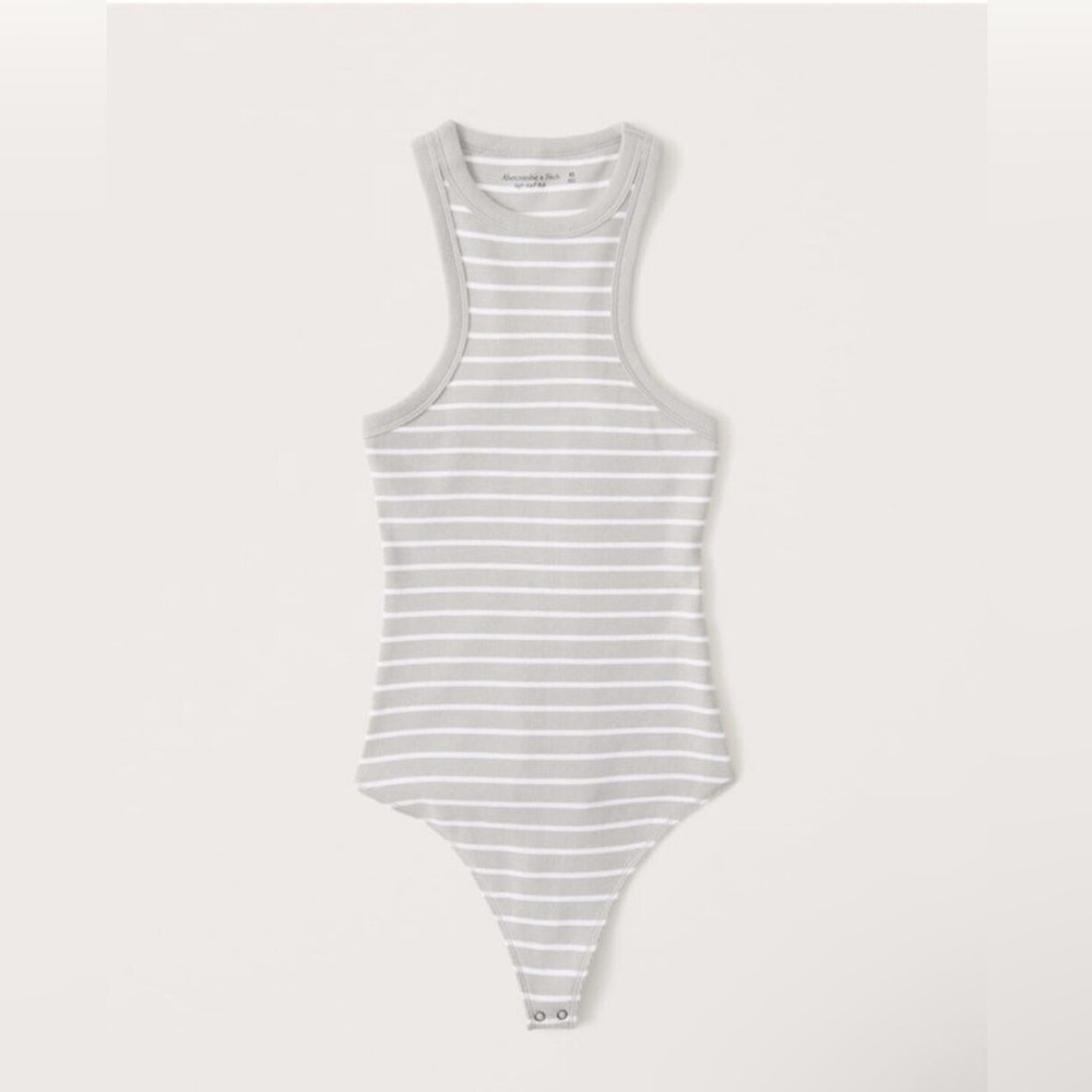 Abercrombie & Fitch - Striped Ribbed Scuba Essential Bodysuit